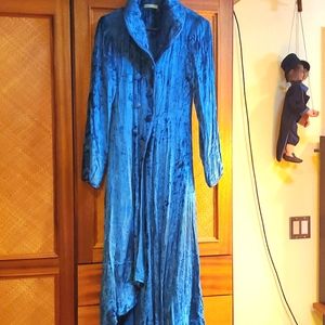 Fantastic Turquoise Velvet Coat